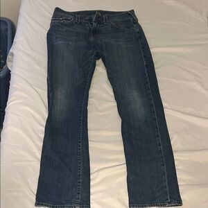 True Religion Dark Blue Straight Leg Jeans